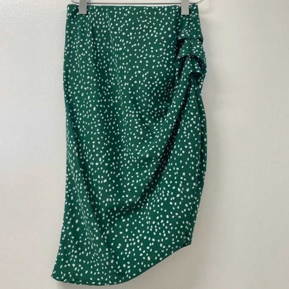 Code X Mode Green Polka Dot Skirt
